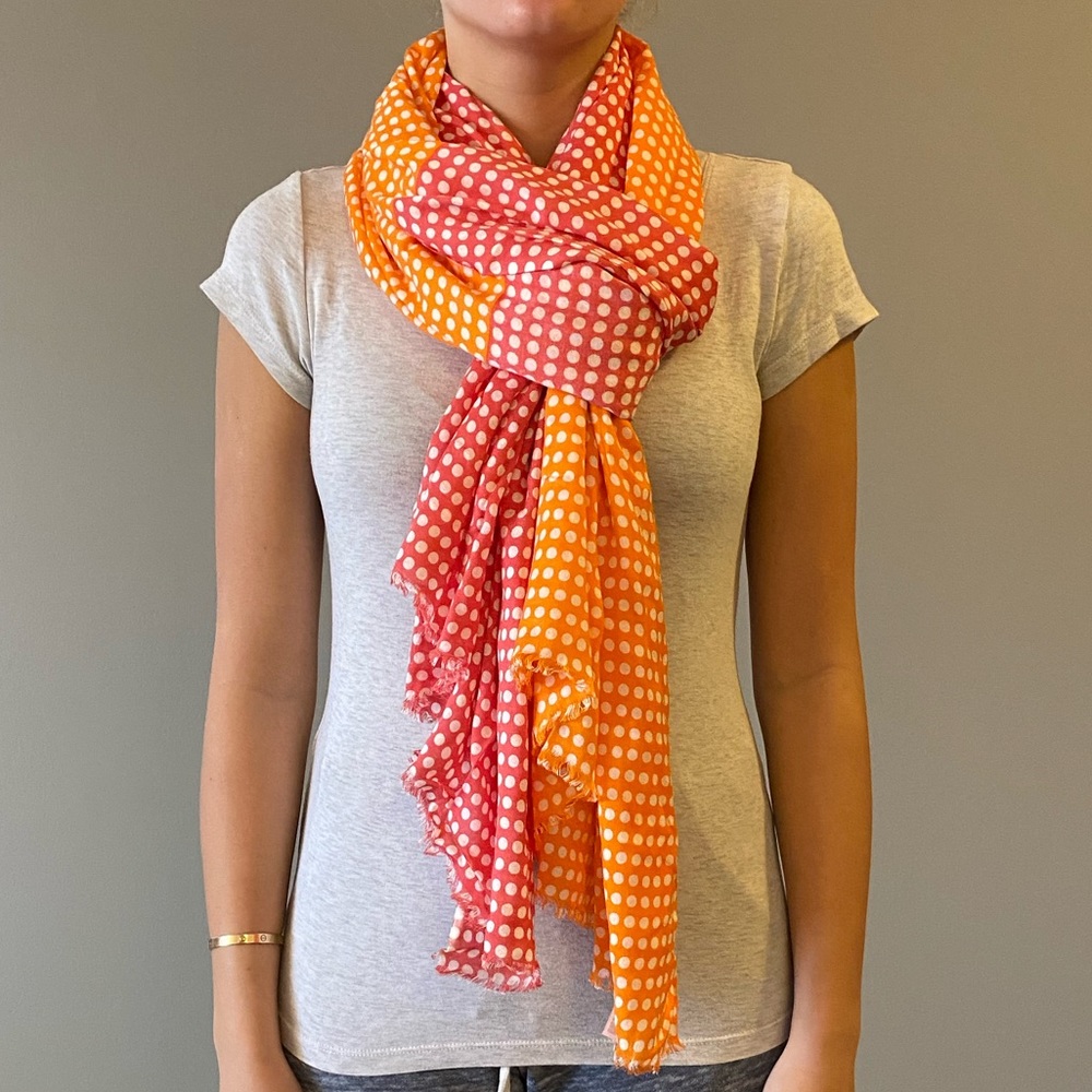 Juicy Couture Scarf vintage like new orange and yellow